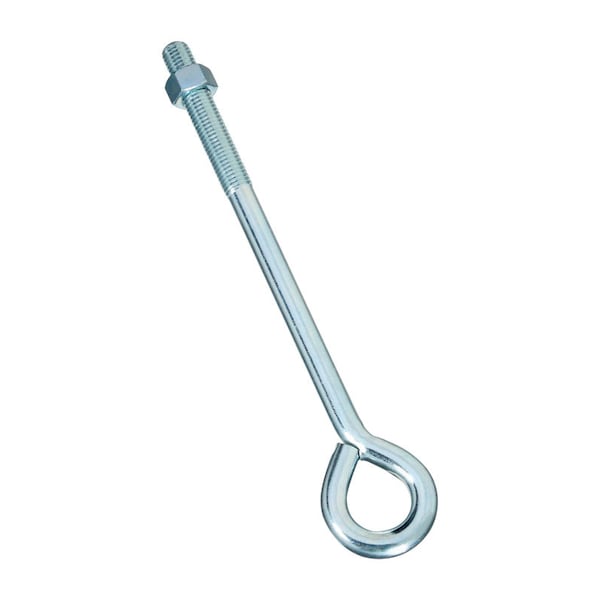 National Hardware 5/8 in. X 12 in. L Zinc-Plated Steel Eyebolt Nut Included N347-690 - main
